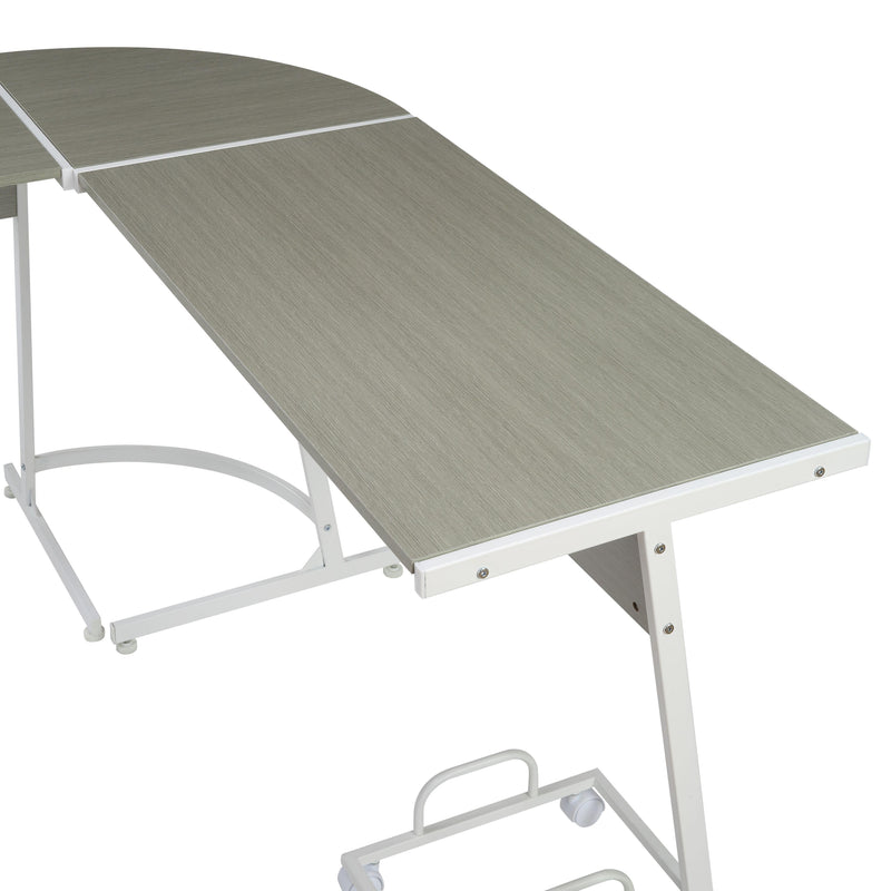 Acme Furniture Dazenus OF00045 Desk - Grey & White IMAGE 3