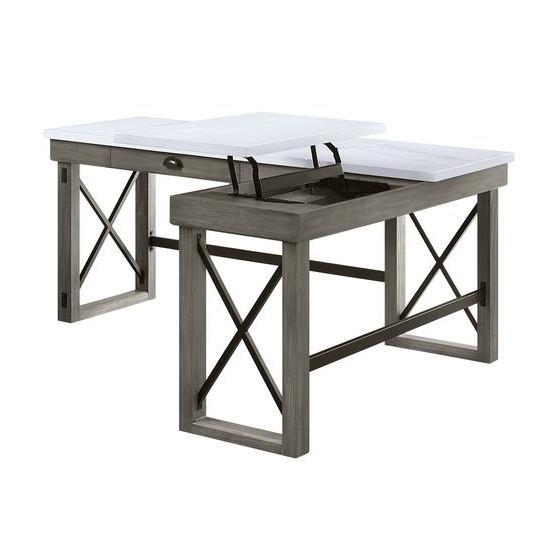 Acme Furniture Talmar OF00056 Writing Desk - Grey IMAGE 4