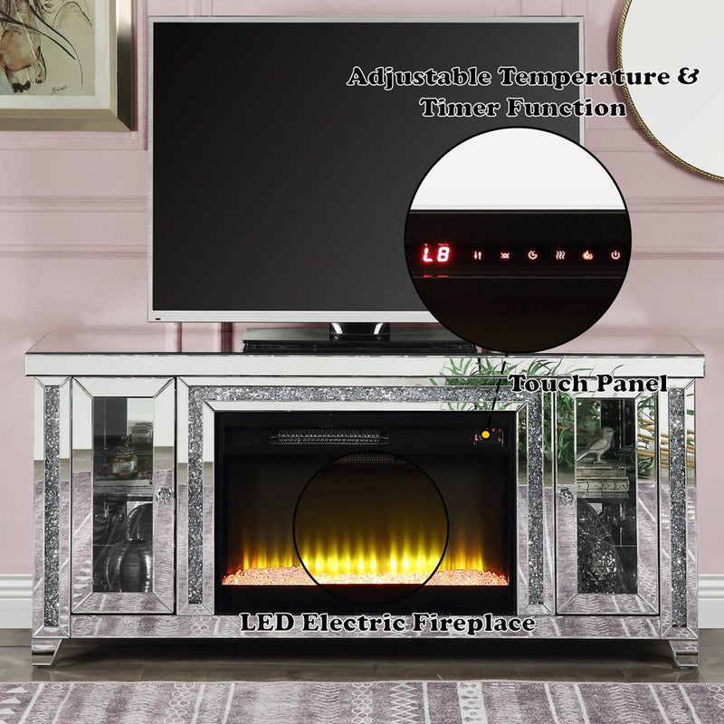 Acme Furniture Noralie LV00315 TV Stand with Fireplace & LED IMAGE 11