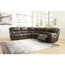  Signature Design by Ashley Dunleith U71604S1 5 pc Power Reclining Sectional IMAGE 3