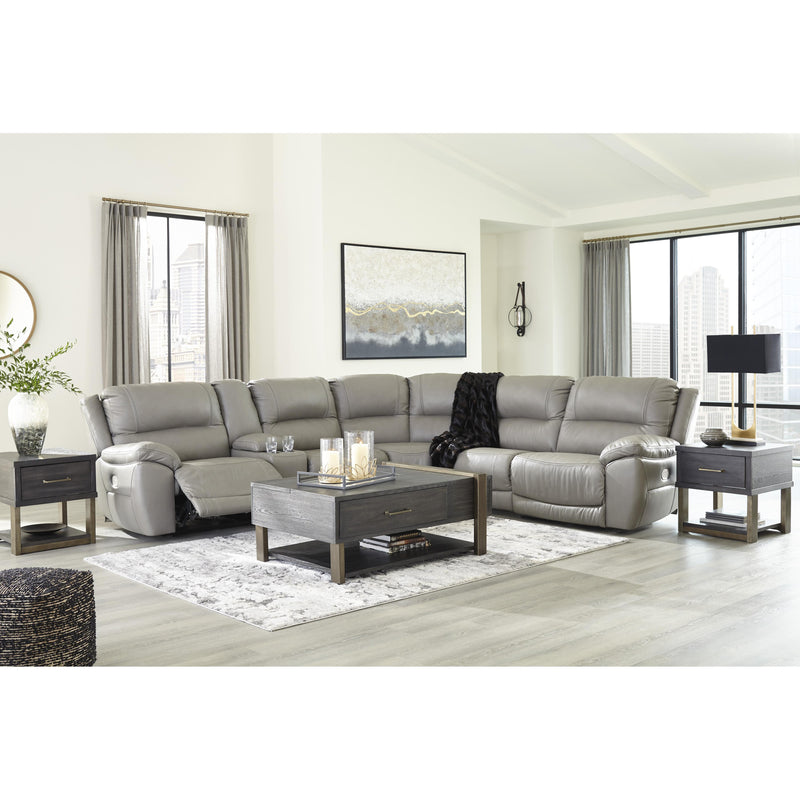 Signature Design by Ashley Dunleith Power Reclining Leather Match 6 pc Sectional U7160558/U7160557/U7160531/U7160577/U7160546/U7160562 IMAGE 4