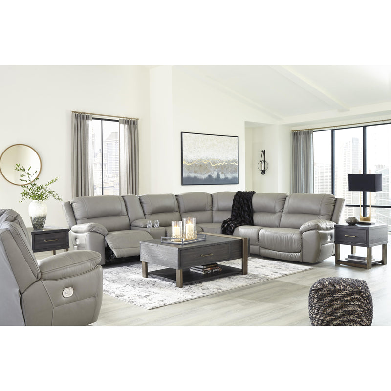 Signature Design by Ashley Dunleith Power Reclining Leather Match 6 pc Sectional U7160558/U7160557/U7160531/U7160577/U7160546/U7160562 IMAGE 5