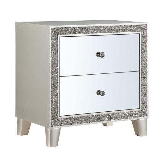 Acme Furniture Sliverfluff 2-Drawer Nightstand BD00243 IMAGE 2