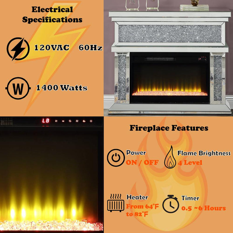 Acme Furniture Noralie AC00511 Fireplace IMAGE 3