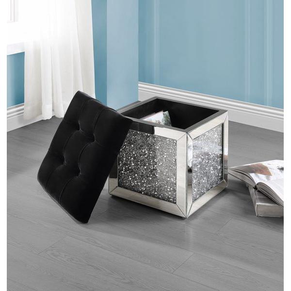 Acme Furniture Noralie Fabric Storage Ottoman AC00530 IMAGE 5