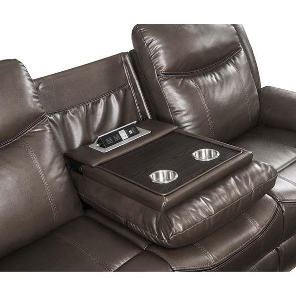 Acme Furniture Lydia Reclining Leather Air Sofa LV00654 IMAGE 6