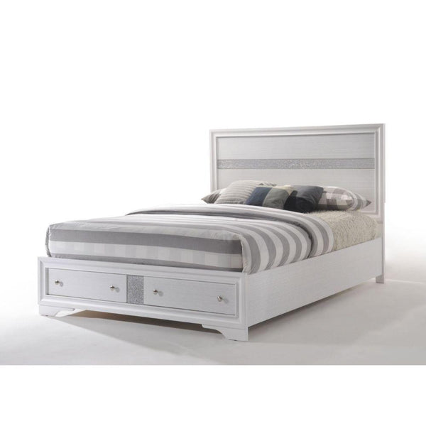 Acme Furniture Naima King Panel Bed with Storage 25767AEK-HF/25768AEK-R/25769AEK-DRW IMAGE 1