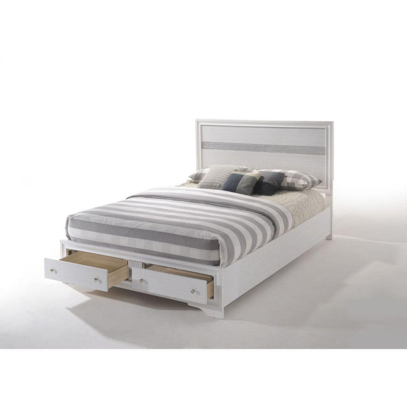 Acme Furniture Naima King Panel Bed with Storage 25767AEK-HF/25768AEK-R/25769AEK-DRW IMAGE 2