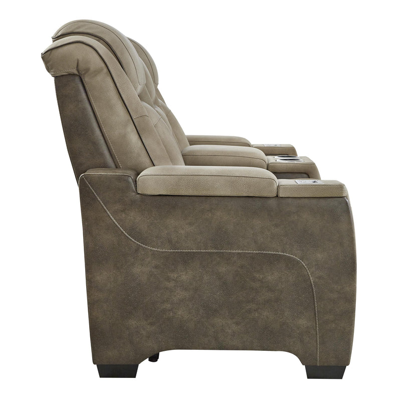 Signature Design by Ashley Next-Gen DuraPella Power Reclining Leather Look Loveseat with Console 2200318 IMAGE 3