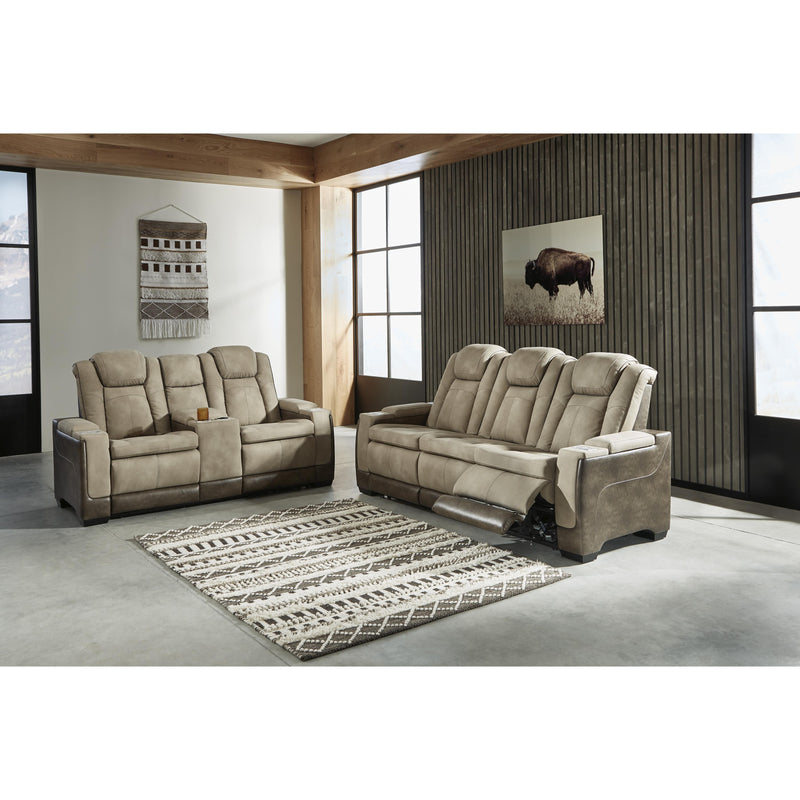 Signature Design by Ashley Next-Gen DuraPella Power Reclining Leather Look Loveseat with Console 2200318 IMAGE 6