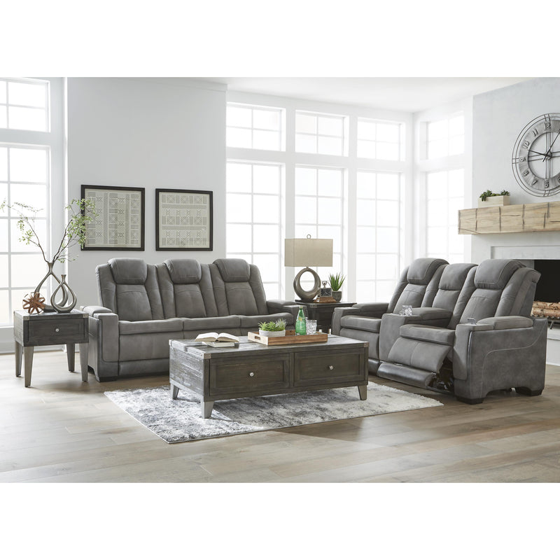 Signature Design by Ashley Next-Gen DuraPella Power Reclining Leather Look Loveseat with Console 2200418 IMAGE 11