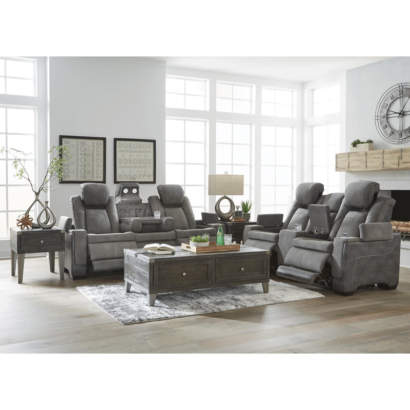 Signature Design by Ashley Next-Gen DuraPella Power Reclining Leather Look Loveseat with Console 2200418 IMAGE 12