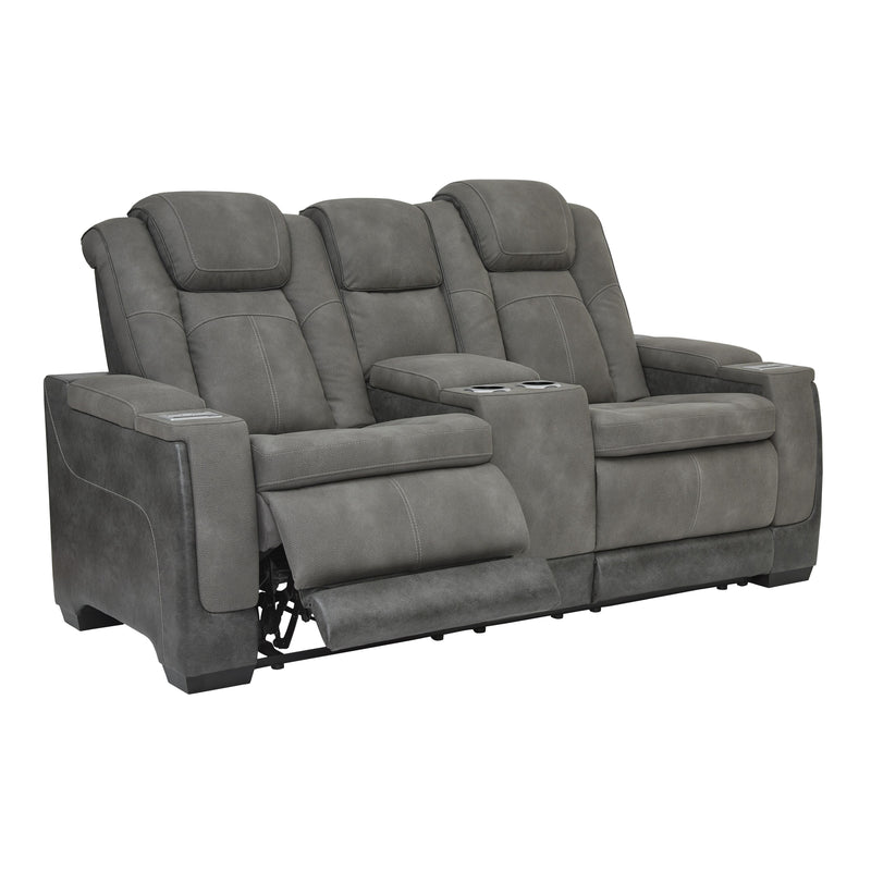 Signature Design by Ashley Next-Gen DuraPella Power Reclining Leather Look Loveseat with Console 2200418 IMAGE 1