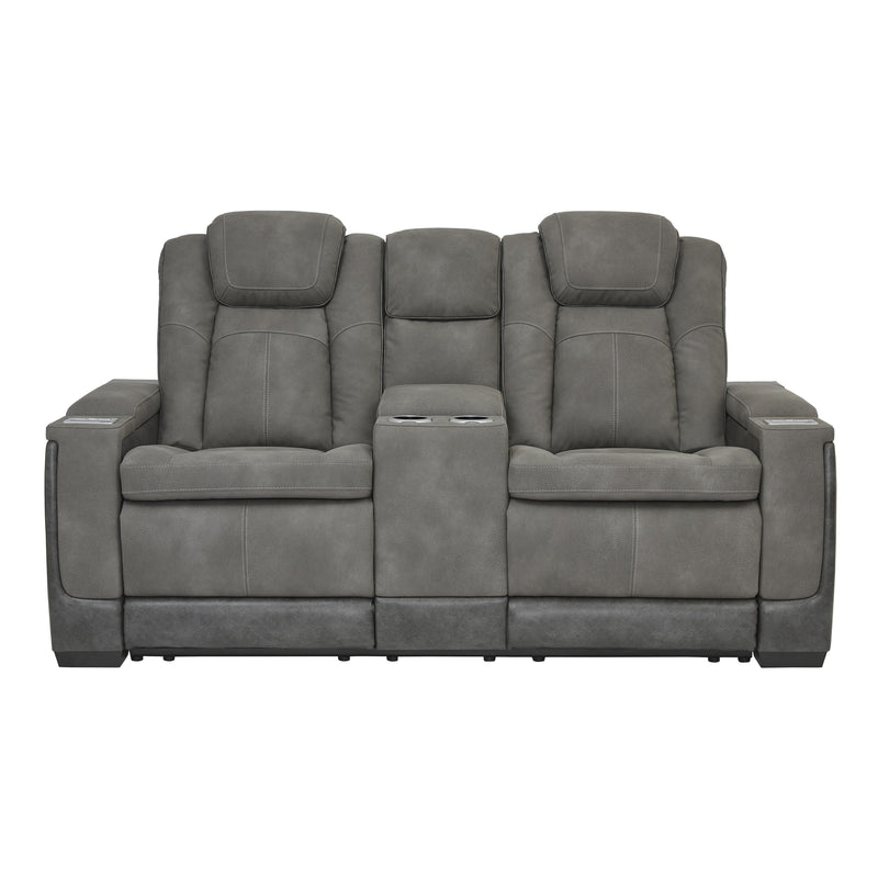 Signature Design by Ashley Next-Gen DuraPella Power Reclining Leather Look Loveseat with Console 2200418 IMAGE 2