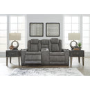 Signature Design by Ashley Next-Gen DuraPella Power Reclining Leather Look Loveseat with Console 2200418 IMAGE 5