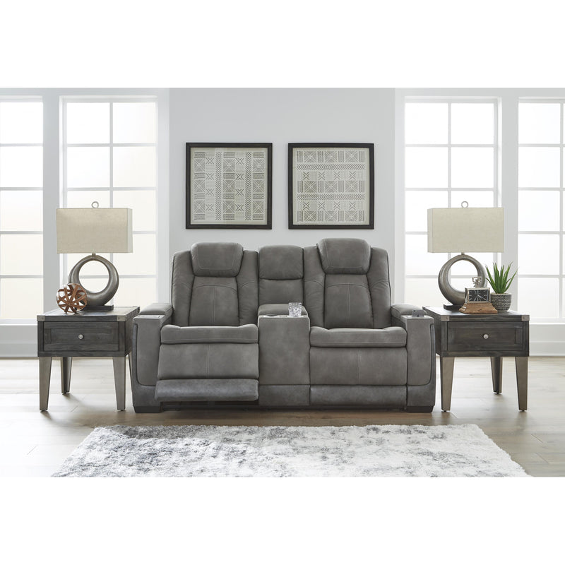 Signature Design by Ashley Next-Gen DuraPella Power Reclining Leather Look Loveseat with Console 2200418 IMAGE 5