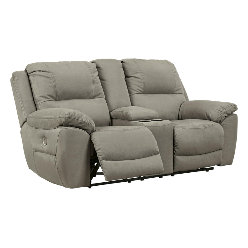 Signature Design by Ashley Next-Gen Gaucho Power Reclining Leather Look Loveseat with Console 5420396 IMAGE 2