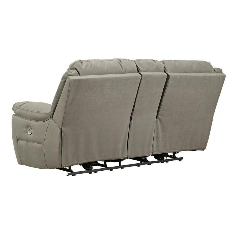 Signature Design by Ashley Next-Gen Gaucho Power Reclining Leather Look Loveseat with Console 5420396 IMAGE 5