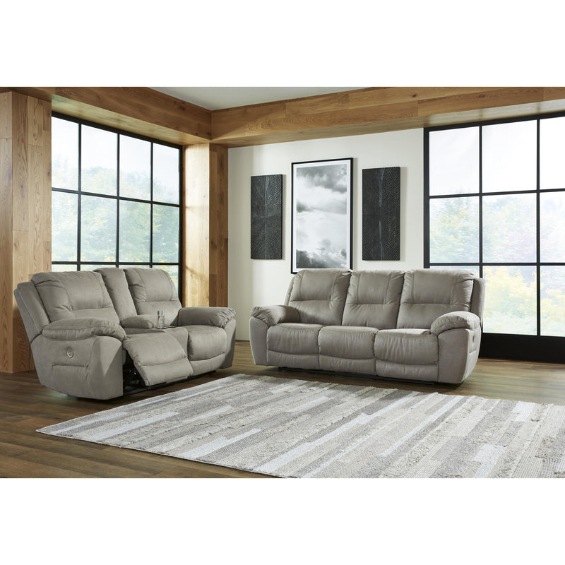 Signature Design by Ashley Next-Gen Gaucho Power Reclining Leather Look Loveseat with Console 5420396 IMAGE 9