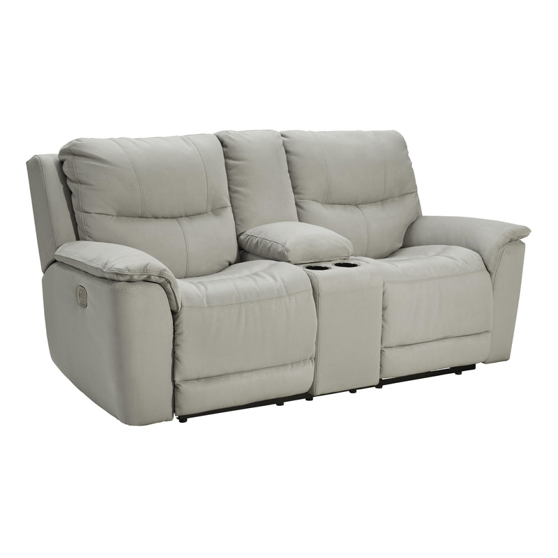 Signature Design by Ashley Next-Gen Gaucho Power Reclining Leather Look Loveseat with Console 6080618 IMAGE 1