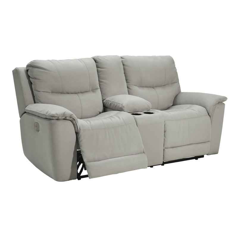 Signature Design by Ashley Next-Gen Gaucho Power Reclining Leather Look Loveseat with Console 6080618 IMAGE 2