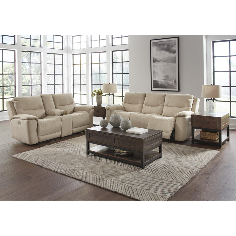 Signature Design by Ashley Next-Gen Gaucho Power Reclining Leather Look Loveseat with Console 6080718 IMAGE 10