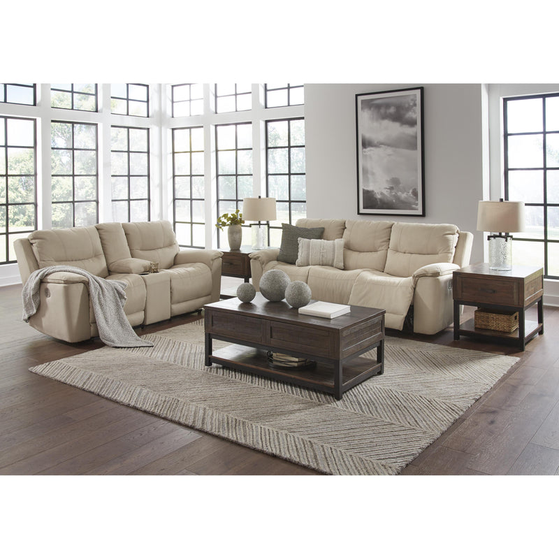 Signature Design by Ashley Next-Gen Gaucho Power Reclining Leather Look Loveseat with Console 6080718 IMAGE 11