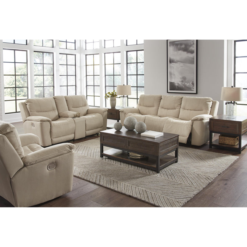 Signature Design by Ashley Next-Gen Gaucho Power Reclining Leather Look Loveseat with Console 6080718 IMAGE 12