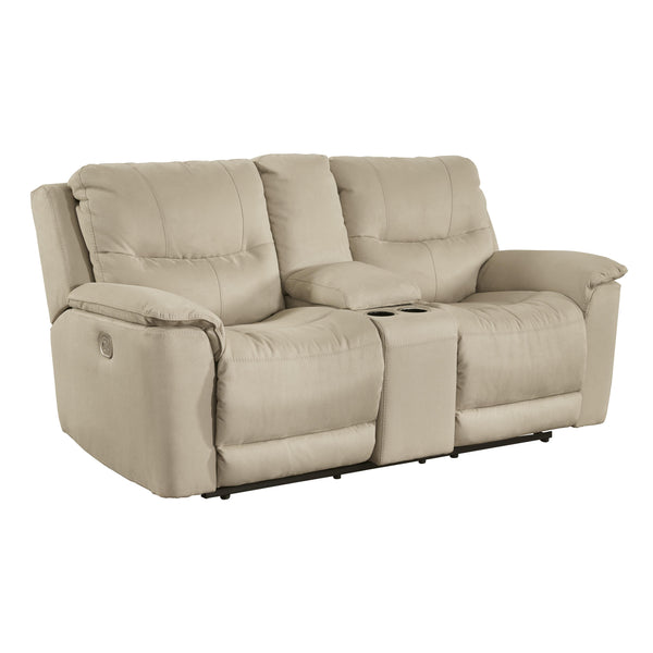 Signature Design by Ashley Next-Gen Gaucho Power Reclining Leather Look Loveseat with Console 6080718 IMAGE 1