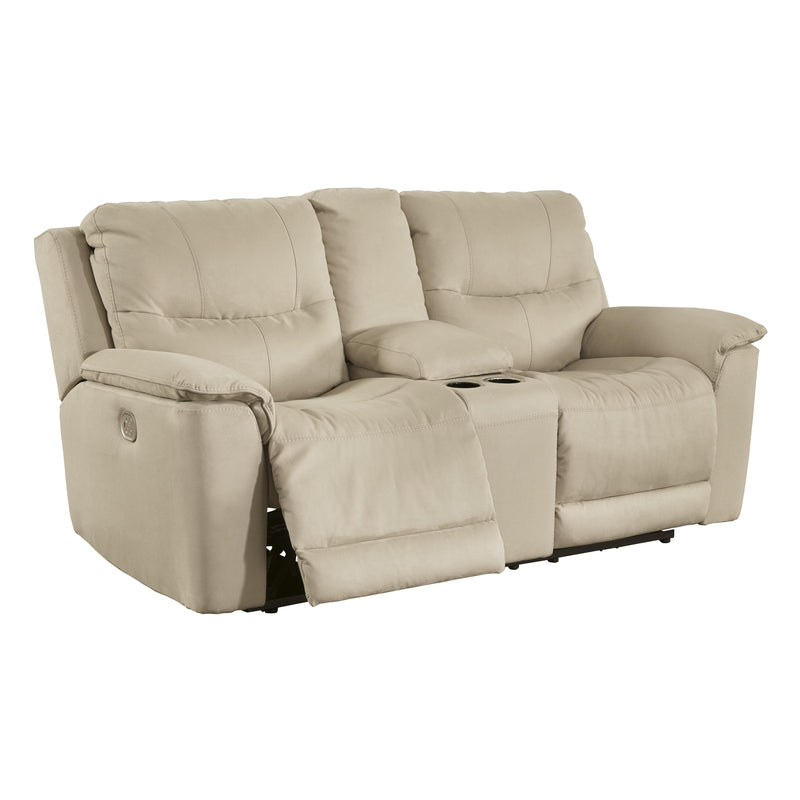 Signature Design by Ashley Next-Gen Gaucho Power Reclining Leather Look Loveseat with Console 6080718 IMAGE 2