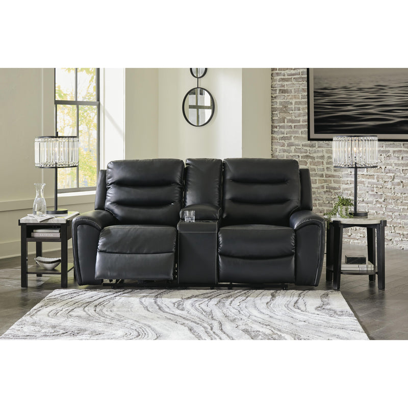 Signature Design by Ashley Warlin Power Reclining Leather Look Loveseat with Console 6110518 IMAGE 7