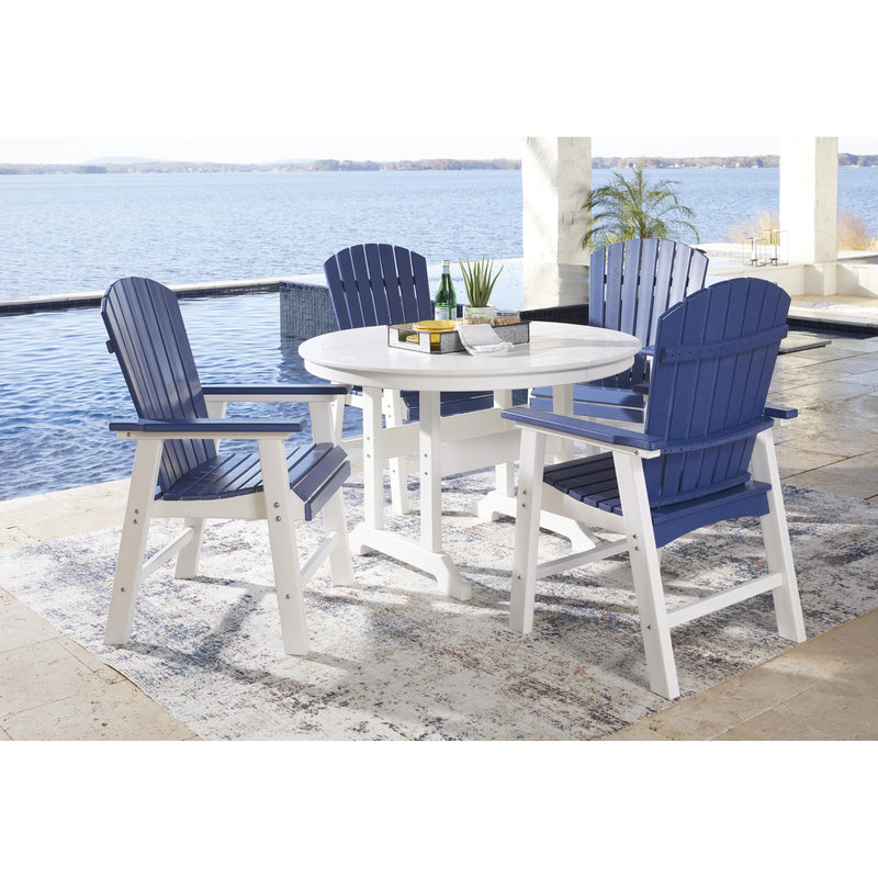 Signature Design by Ashley Crescent Luxe P207-615 Round Dining Table with Umbrella Option IMAGE 4