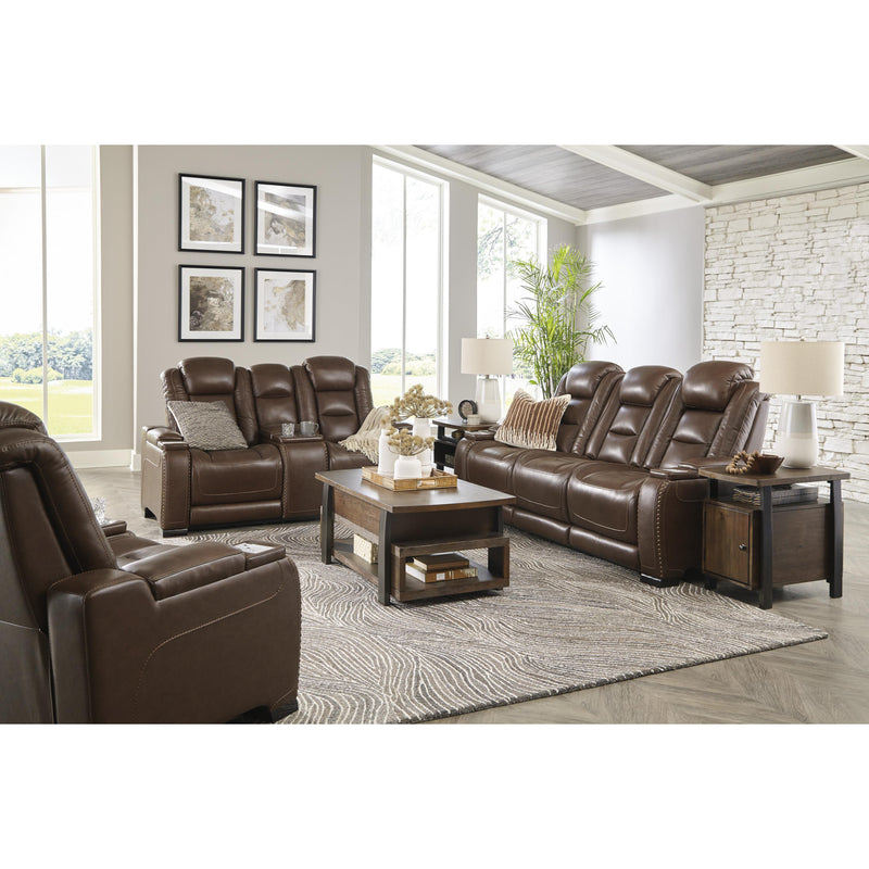 Signature Design by Ashley The Man-Den Power Reclining Leather Match Sofa U8530615 IMAGE 18