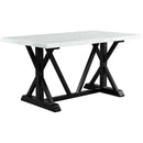  Elements International Tuscany 70" Marble Counter Height Dining Table IMAGE 1