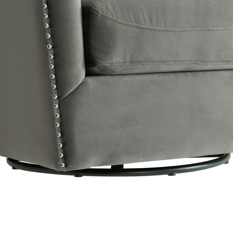 Elements International Stanton Swivel Fabric Accent Chair UST3294102SWE IMAGE 7