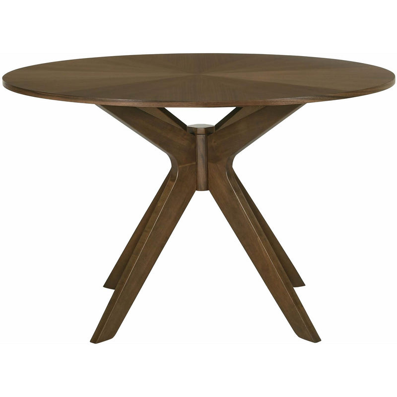 Elements International Round Weston Dining Table with Pedestal Base DWT100DT IMAGE 2