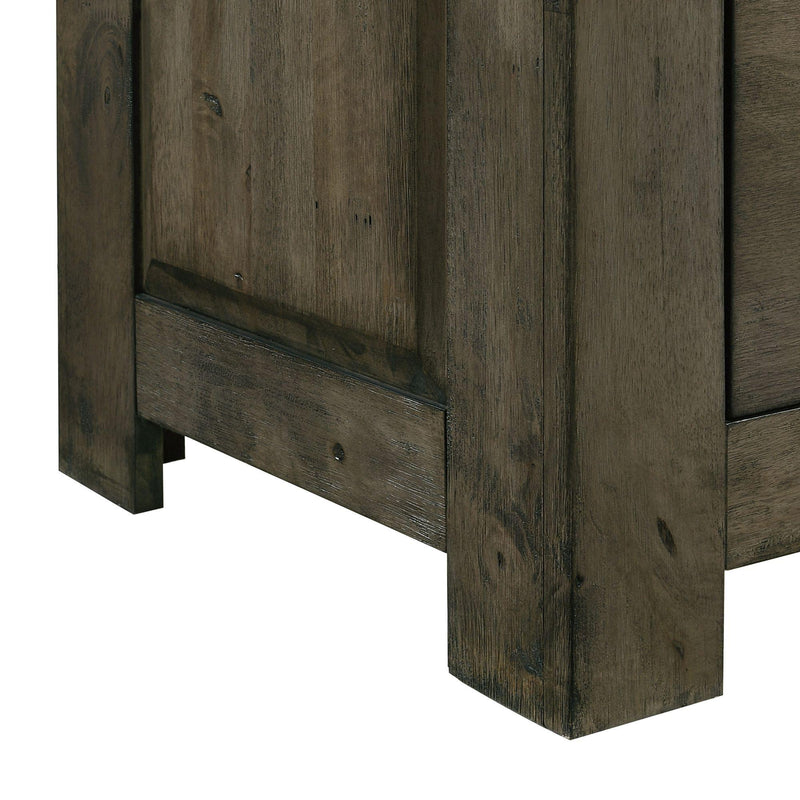  Elements International Maverick Nightstand w/USB Grey IMAGE 7
