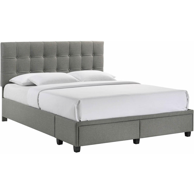 Elements International Hacienda Queen Upholstered Platform Bed with Storage UHC3262QBE IMAGE 1