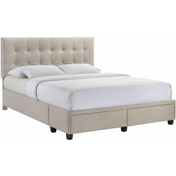 Elements International Hacienda Queen Upholstered Platform Bed with Storage UHC3265QBE IMAGE 1