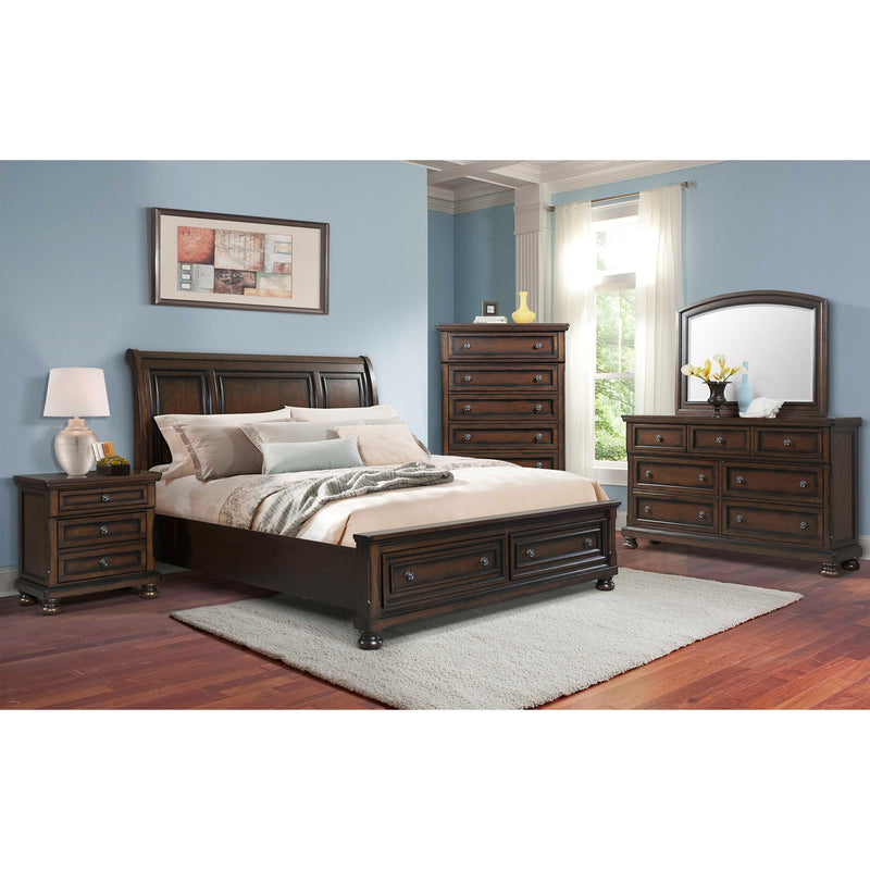 Elements International Kingston Queen Sleigh Bed with Storage KT600QSB IMAGE 2