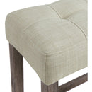  Elements International Oak Lawn Grey Bar Table Single Pack (Table + 3 Tan Fabric Stools) IMAGE 11