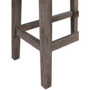  Elements International Oak Lawn Grey Bar Table Single Pack (Table + 3 Tan Fabric Stools) IMAGE 12