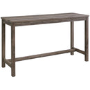  Elements International Oak Lawn Grey Bar Table Single Pack (Table + 3 Tan Fabric Stools) IMAGE 2