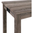  Elements International Oak Lawn Grey Bar Table Single Pack (Table + 3 Tan Fabric Stools) IMAGE 5