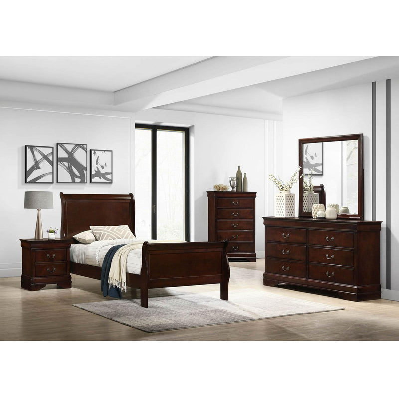 Elements International Louis Philippe Twin Panel Bed B.11455.TB IMAGE 7