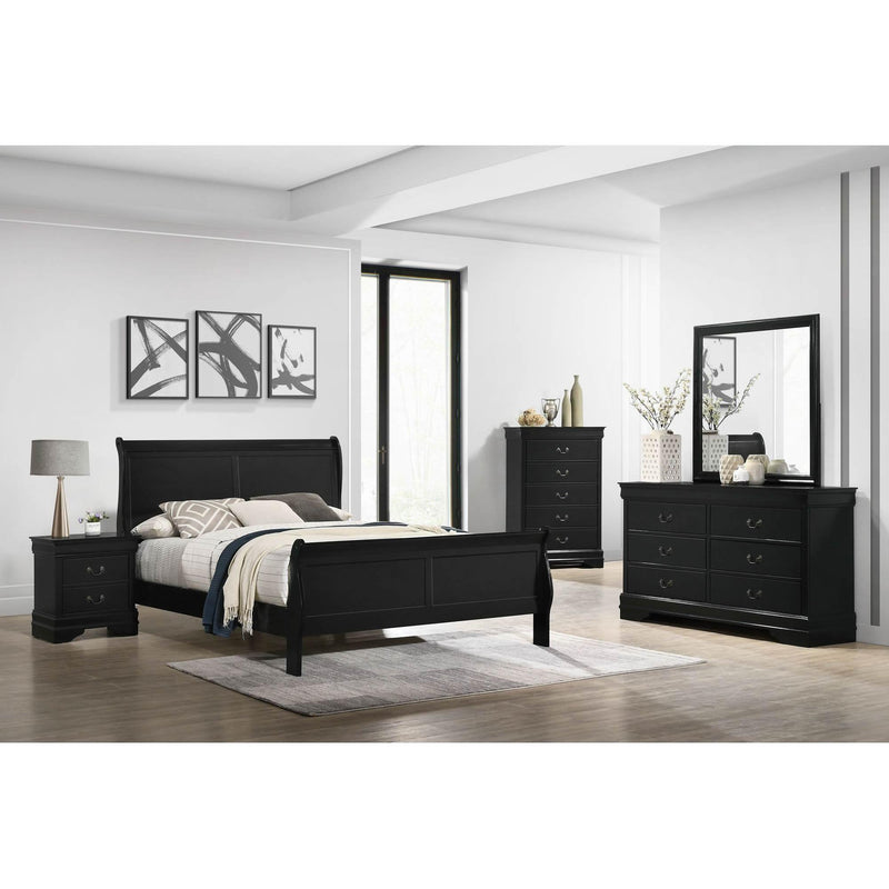 Elements International Louis Philippe 6-Drawer Dresser with Mirror B.11458.DRMR IMAGE 9