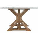 Elements International Lakeview Dining Table with Marble Top and Trestle Base CDLW100DTTB IMAGE 3