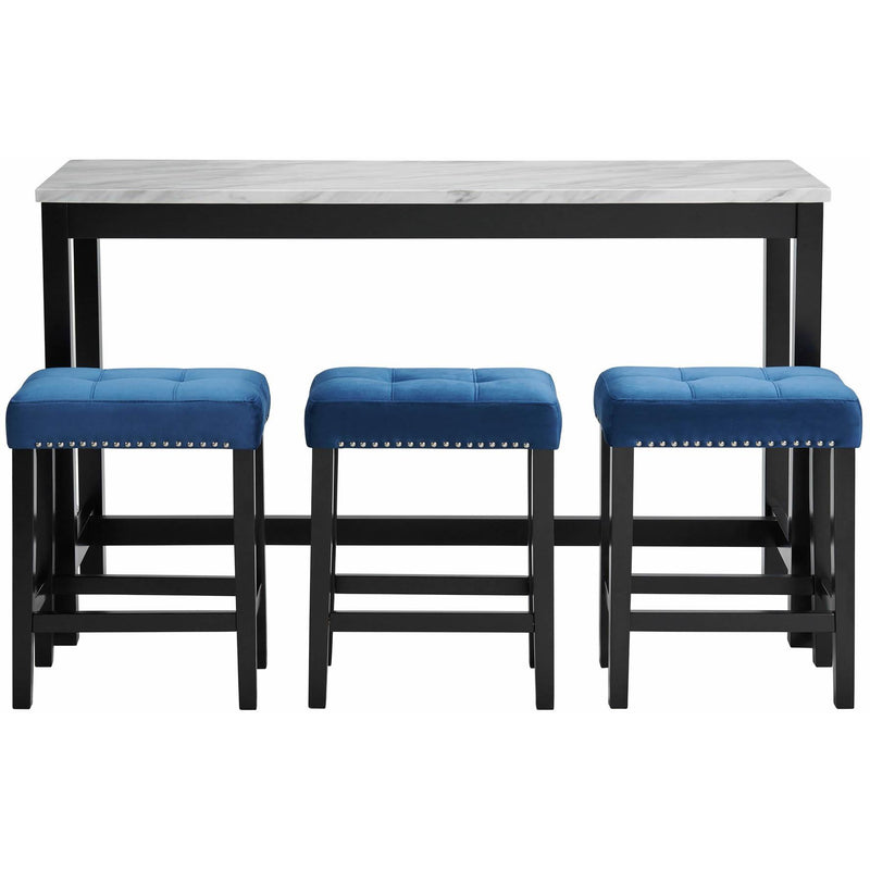 Elements International Marco 4 pc Counter Height Dinette T.12120.BTSP IMAGE 2