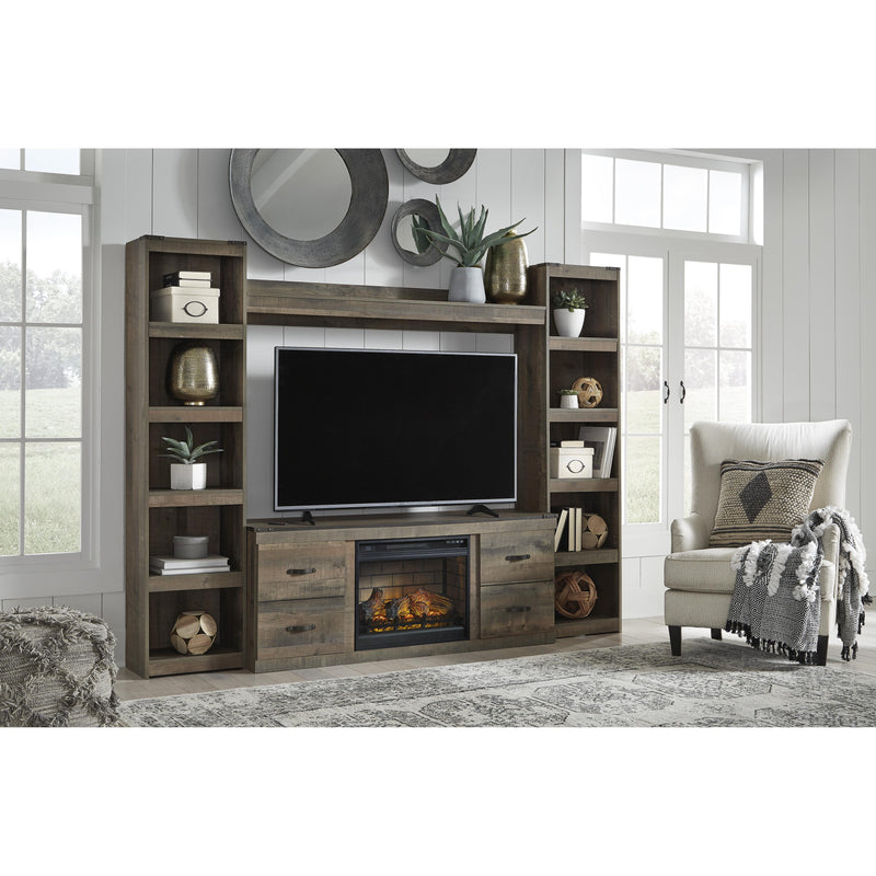 Signature Design by Ashley Trinell EW0446W9 4 pc Entertainment Center with Electric Fireplace IMAGE 2