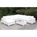  Furniture of America Outdoor Seating Sets CM-OS2128WH-SET7 IMAGE 1
